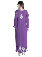Load image into Gallery viewer, Seva Chikan Hand Embroidered Modal Cotton Chikankari Kurta With Palazzo