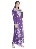 Load image into Gallery viewer, Seva Chikan Hand Embroidered Modal Cotton Chikankari Kurta With Palazzo