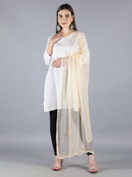 Load image into Gallery viewer, Seva Chikan Chiffon Plain Dupatta