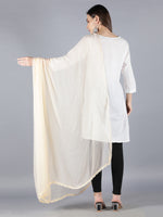 Load image into Gallery viewer, Seva Chikan Chiffon Plain Dupatta
