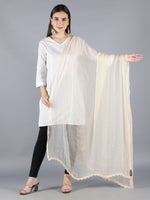 Load image into Gallery viewer, Seva Chikan Chiffon Dupatta With Mukaish Work