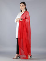 Load image into Gallery viewer, Seva Chikan Chiffon Plain Dupatta