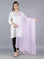 Load image into Gallery viewer, Seva Chikan Chiffon Dupatta With Mukaish Work