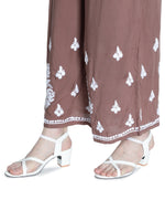 Load image into Gallery viewer, Seva Chikan Hand Embroidered Modal Cotton Chikankari Kurta With Palazzo