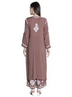 Load image into Gallery viewer, Seva Chikan Hand Embroidered Modal Cotton Chikankari Kurta With Palazzo