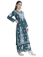 Load image into Gallery viewer, Seva Chikan Hand Embroidered Modal Cotton Chikankari Kurta With Palazzo