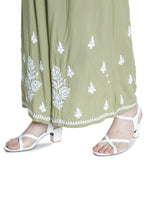 Load image into Gallery viewer, Seva Chikan Hand Embroidered Modal Cotton Chikankari Kurta With Palazzo
