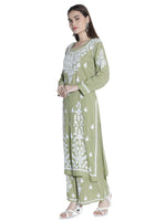 Load image into Gallery viewer, Seva Chikan Hand Embroidered Modal Cotton Chikankari Kurta With Palazzo