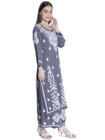 Load image into Gallery viewer, Seva Chikan Hand Embroidered Modal Cotton Chikankari Kurta With Palazzo