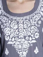 Load image into Gallery viewer, Seva Chikan Hand Embroidered Modal Cotton Chikankari Kurta With Palazzo