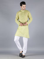 Load image into Gallery viewer, Seva Chikan Hand Embroidered  Cotton Lucknowi Chikan Mens Stitched Kurta