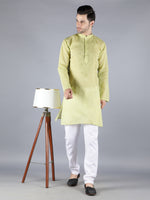 Load image into Gallery viewer, Seva Chikan Hand Embroidered  Cotton Lucknowi Chikan Mens Stitched Kurta