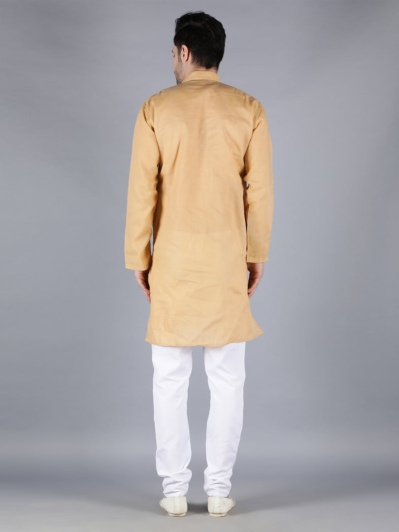 Seva Chikan Hand Embroidered Lucknowi Chikan Mens Kurta