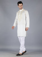 Load image into Gallery viewer, Seva Chikan Hand Embroidered Maroon Cotton Lucknowi Chikan Mens Stitched Kurta