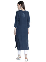Load image into Gallery viewer, Seva Chikan Hand Embroidered Rayon Lucknowi Chikankari Kurta