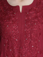 Load image into Gallery viewer, Seva Chikan Hand Embroidered Rayon Lucknowi Chikankari Kurta