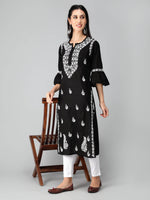 Load image into Gallery viewer, Seva Chikan Hand Embroidered Cotton Lucknowi Chikankari Kurta