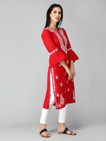 Load image into Gallery viewer, Seva Chikan Hand Embroidered Cotton Lucknowi Chikankari Kurta