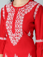 Load image into Gallery viewer, Seva Chikan Hand Embroidered Cotton Lucknowi Chikankari Kurta
