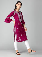 Load image into Gallery viewer, Seva Chikan Hand Embroidered Cotton Lucknowi Chikankari Kurta
