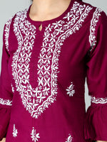 Load image into Gallery viewer, Seva Chikan Hand Embroidered Cotton Lucknowi Chikankari Kurta