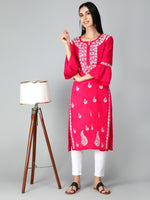 Load image into Gallery viewer, Seva Chikan Hand Embroidered Cotton Lucknowi Chikankari Kurta