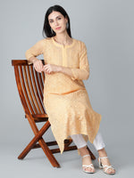 Load image into Gallery viewer, Seva Chikan Hand Embroidered Georgette Lucknowi Chikan Kurti With Slip