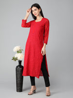 Load image into Gallery viewer, Seva Chikan Hand Embroidered Georgette Lucknowi Chikankari Kurta