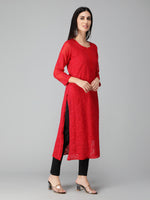 Load image into Gallery viewer, Seva Chikan Hand Embroidered Georgette Lucknowi Chikankari Kurta