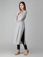 Load image into Gallery viewer, Seva Chikan Hand Embroidered Georgette Lucknowi Chikankari Kurta