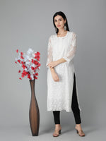 Load image into Gallery viewer, Seva Chikan Hand Embroidered Georgette Lucknowi Chikankari Kurta