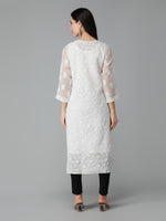 Load image into Gallery viewer, Seva Chikan Hand Embroidered Georgette Lucknowi Chikankari Kurta