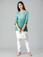 Load image into Gallery viewer, Seva Chikan Hand Embroidered Rayon Lucknowi Chikan Top