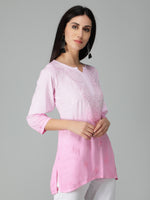 Load image into Gallery viewer, Seva Chikan Hand Embroidered Rayon Lucknowi Chikan Top