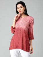 Load image into Gallery viewer, Seva Chikan Hand Embroidered Rayon Lucknowi Chikan Top