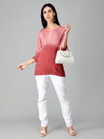 Load image into Gallery viewer, Seva Chikan Hand Embroidered Rayon Lucknowi Chikan Top