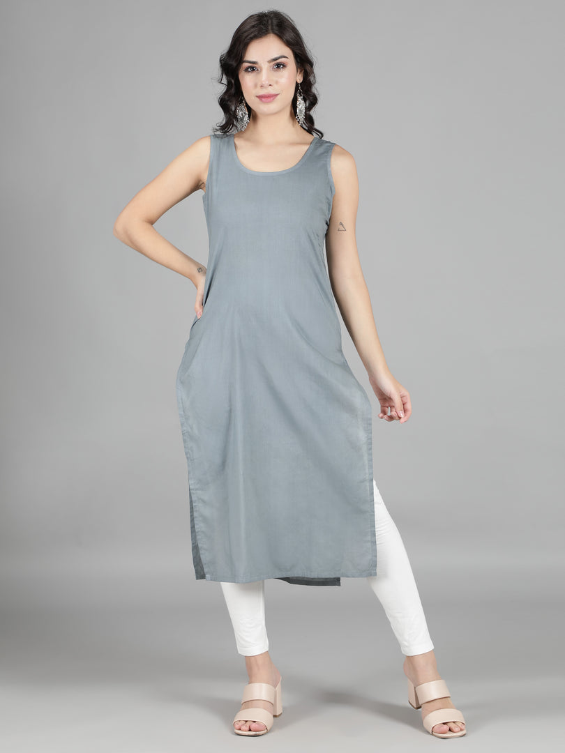 Seva Chikan Hand Embroidered  Georgette Lucknowi Chikankari kurta with Slip