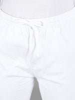 Load image into Gallery viewer, Seva Chikan Hand Embroidered White Cotton Lucknawi Chikankari Trouser-SCL11012