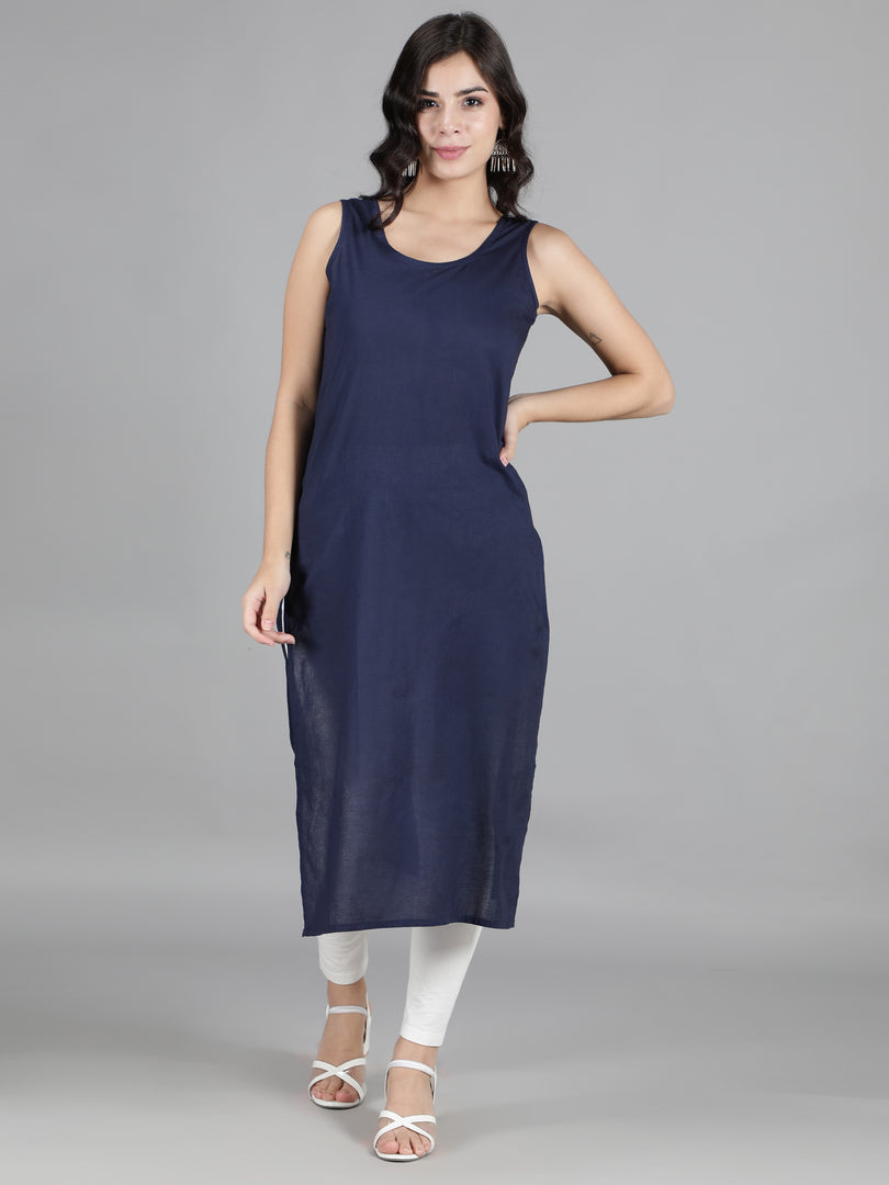 Seva Chikan Hand Embroidered  Georgette Lucknowi Chikankari kurta with Slip
