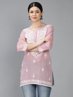 Load image into Gallery viewer, Seva Chikan Hand Embroidered Cotton Lucknowi Chikan Top