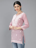 Load image into Gallery viewer, Seva Chikan Hand Embroidered Cotton Lucknowi Chikan Top