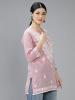 Load image into Gallery viewer, Seva Chikan Hand Embroidered Cotton Lucknowi Chikan Top