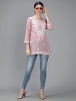 Load image into Gallery viewer, Seva Chikan Hand Embroidered Cotton Lucknowi Chikan Top