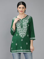 Load image into Gallery viewer, Seva Chikan Hand Embroidered Cotton Lucknowi Chikan Top