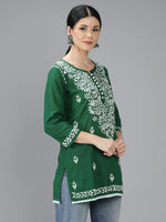 Load image into Gallery viewer, Seva Chikan Hand Embroidered Cotton Lucknowi Chikan Top