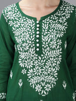 Load image into Gallery viewer, Seva Chikan Hand Embroidered Cotton Lucknowi Chikan Top