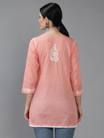 Load image into Gallery viewer, Seva Chikan Hand Embroidered Cotton Lucknowi Chikan Top