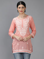 Load image into Gallery viewer, Seva Chikan Hand Embroidered Cotton Lucknowi Chikan Top