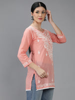 Load image into Gallery viewer, Seva Chikan Hand Embroidered Cotton Lucknowi Chikan Top