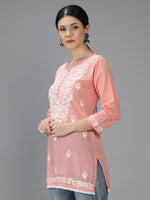 Load image into Gallery viewer, Seva Chikan Hand Embroidered Cotton Lucknowi Chikan Top